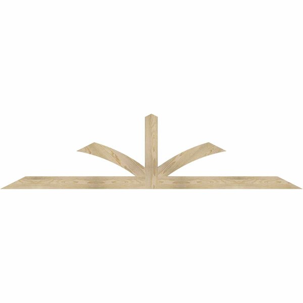 Ekena Millwork Richland Rough Sawn Timber Gable Bracket, Douglas Fir, 96"W x 24"H x 2"D x 4"F, 6/12 Pitch GBW096X24X0204RIC00RDF - main